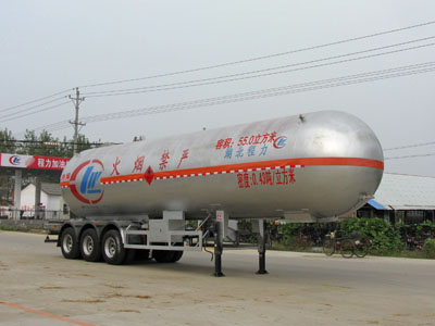 三橋12.8米丙烯液化氣體運(yùn)輸半掛車
