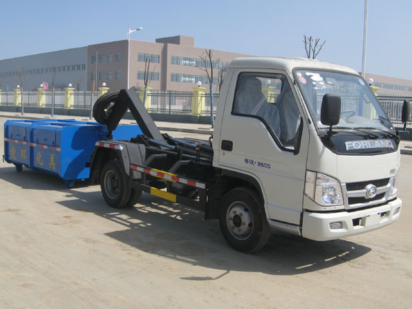福田祥銳4方車廂可卸式垃圾車