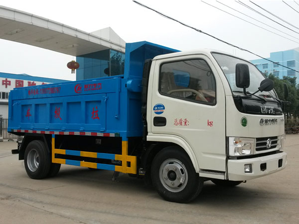 東風銳鈴側翻蓋自卸式垃圾車