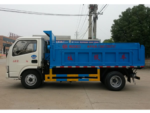 東風(fēng)銳鈴側(cè)翻蓋自卸式垃圾車