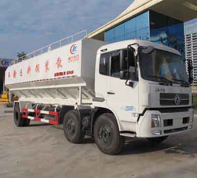 東風天龍小三軸散裝飼料運輸車