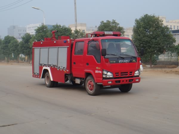 慶鈴3815雙排座水罐消防車