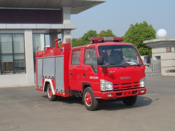 慶鈴3360雙排座水罐消防車