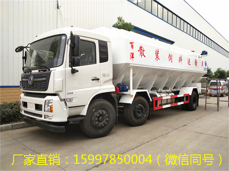 東風(fēng)天錦小三軸散裝飼料運(yùn)輸車